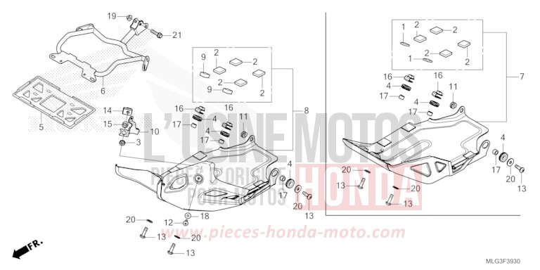 SKID PLATE de Africa Twin DCT GRAND PRIX RED (R380B) 2022